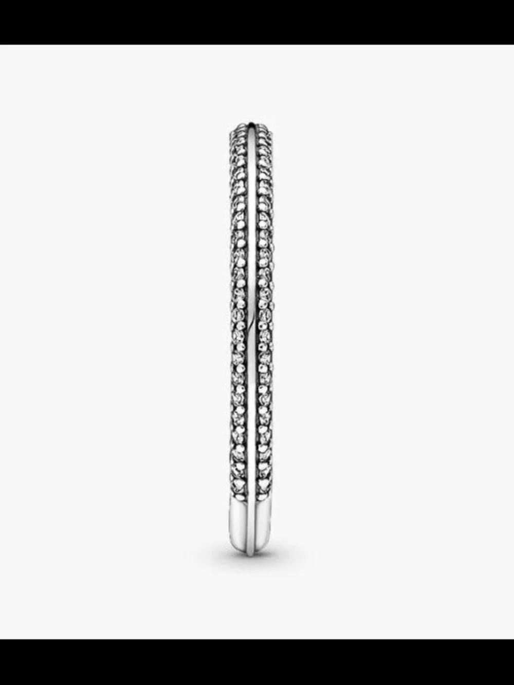Pandora Silver Pavé Sterling Stack Ring with White Stones